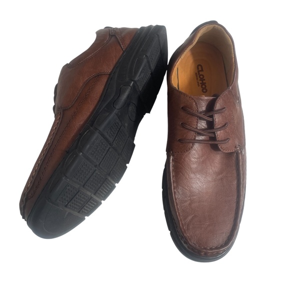 Clohoo 44 (10) Men's Leather Soft Oxford Lace Up - Picture 1 of 7